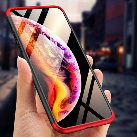 Bakeey 3 in 1 Double Dip 360 Hard PC Protective Case For iPhone XS Max