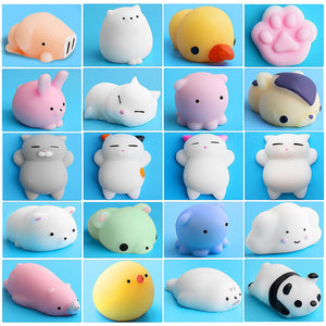 Mochi Squishy Cat Kitten Seal Squeeze Cute Healing Toy Kawaii Collection Stress Reliever Gift Decor