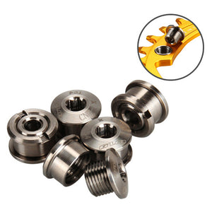 GUB 5pcs M8*6 Titanium Bike Chainwheel Disc Bolts for SHIMA-N0 MTB Road Bicycle