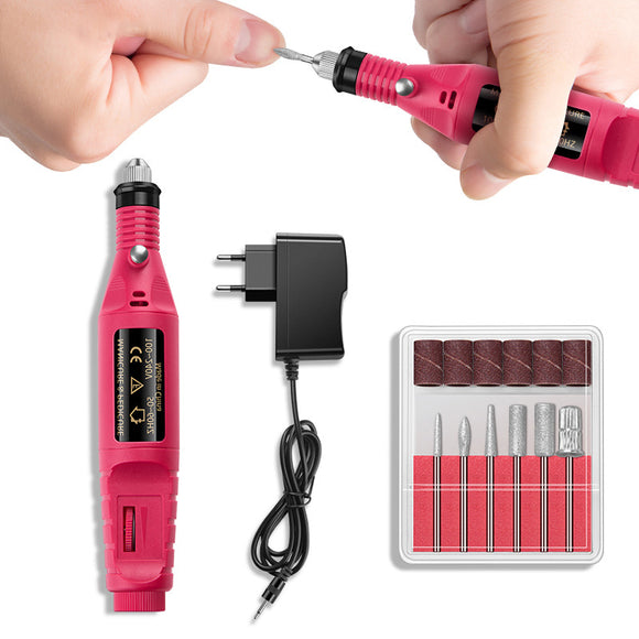 Professional Manicure Polishing Machine Mini Portable Electric Nail Drill Exfoliating Tool