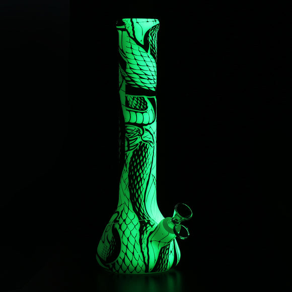 Night Luminous Hoo kah Smoking Glow In The Dark Water Pipe Silicone