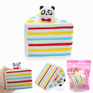 Squishy Panda Cake Slice 10cm Soft Slow Rising 8s With Packaging Collection Gift Decor Toy