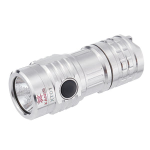 XANES XT01 XP-G3 350LM 6Modes USB Rechargeable Stainless Steel Mini Keychain Light EDC LED Flashlight