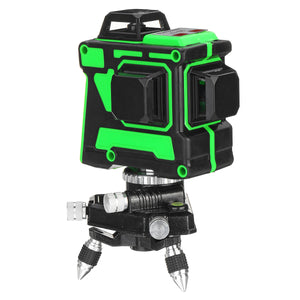 12 Lines Green 3D Laser Level Auto 360 Degree Waterproof Self-Leveling Measure