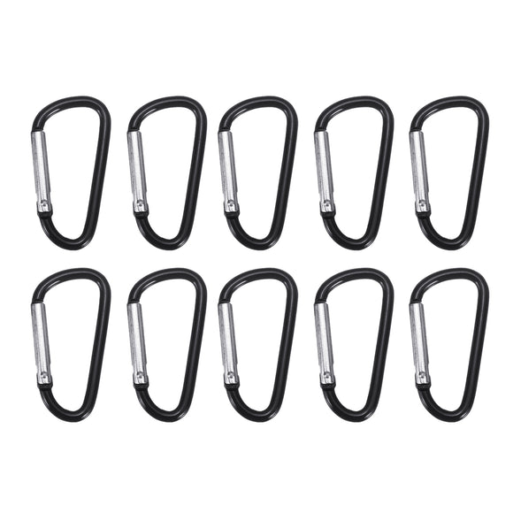 Screw Lock D-Shaped Carabiner Hook Keyring Clip