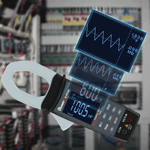 MUSTOOL MT336 600V True RMS Digital Clamp Meter with AC V/A Waveform Display Multimeter Oscilloscope 2 in 1 Non-contact Current Waveform Measure Frequency Resistance Capacitance Diode Test