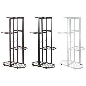 4 Tire Metal Plant Stand Display Shelf Home Garden Ornaments Indoor /Outdoor