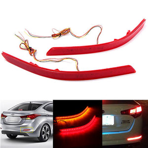 2Pcs LED Rear Bumper Reflector Fog Light Brake Lamp for KIA Optima K5 2014-2015