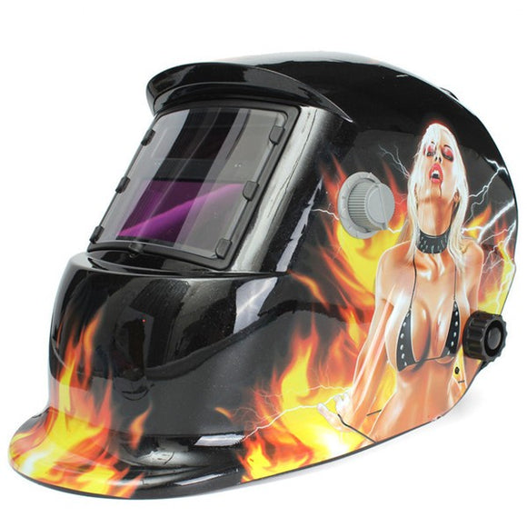 Bloody Girl Solar Auto Darkening Welder Mask Helmet Electrowelding Welding TIG MIG Welder Lens Mask