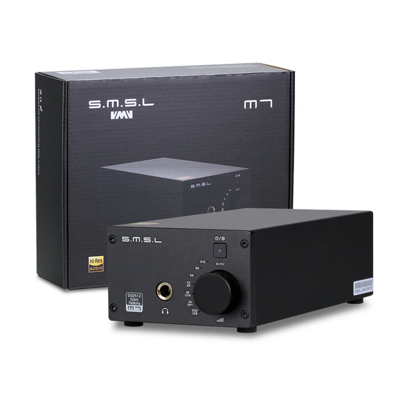 SMSL M7 AK4452x2 32Bit/768KHz DSD512 Hifi Audio USB DAC with Amplifier XMOS LM4562 TPA6120A2