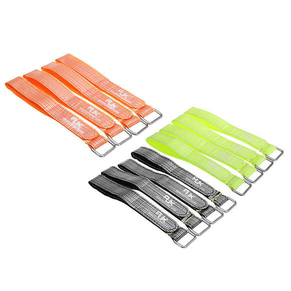 4Pcs RJX 20mm High Strength Alloy Buckle Battery Strap for FPV Racing Drones Electronics 200-400mm