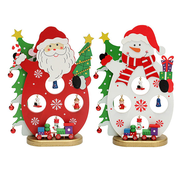 Christmas Party Home Decoration Santa Claus Snowman Table Ornaments Toys For Kids Children Gift