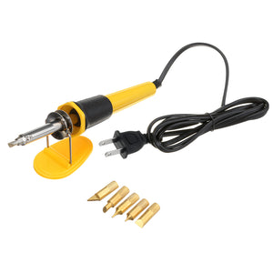 40W Wood Burning Tool Kit Craft Soldering Iron Pyrography Art Pen Tip 110V 220V Tools Set