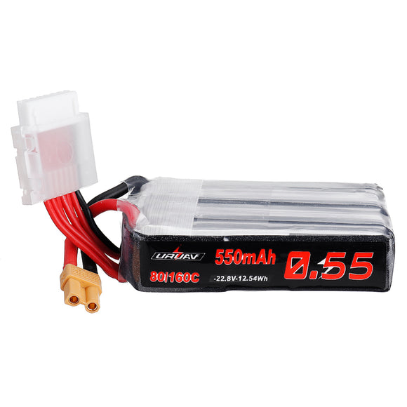 URUAV 22.8V 550mAh 80C/160C 6S Lipo Battery XT30 Plug for RC Drone