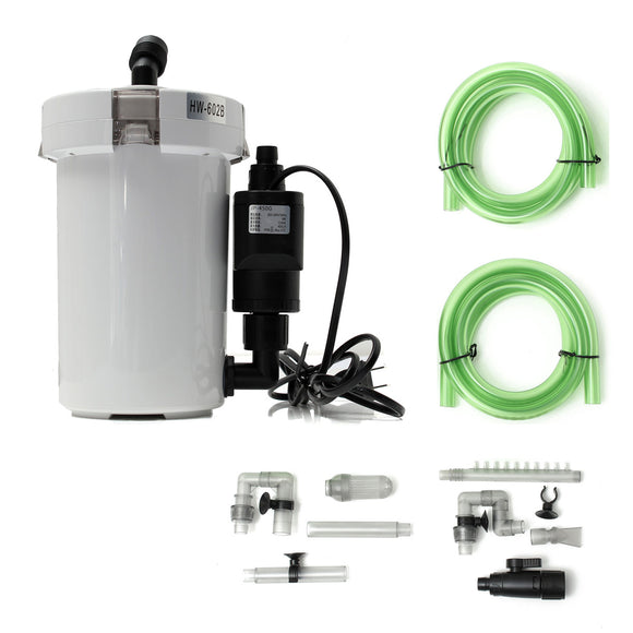 400L/h 6W Aquarium External Canister Filter Water For Fish Tank Sponge Table Top