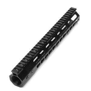 Black Free Float Keymod Handguard Picatinny Rail Tube for Tactical Laser Scope Mount 7 to 15"