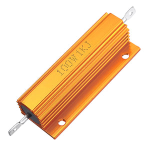 RX24 100W 1KR 1KRJ Metal Aluminum Case High Power Resistor Golden Metal Shell Case Heatsink Resistance Resistor