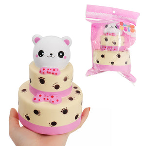 NO NO Cat Head Cake Squishy 15*10.8CM Slow Rising With Packaging Collection Gift Soft Toy