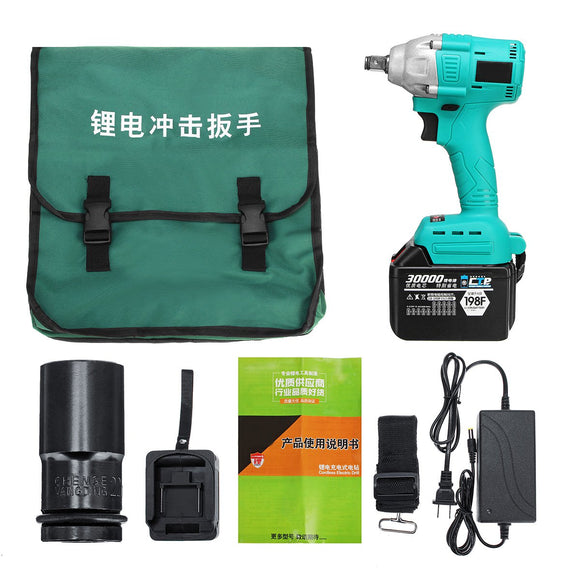 30000mAh Brushless Electric Wrench Li-ion Impact Wrench Wood Working Driver Wrench Tools