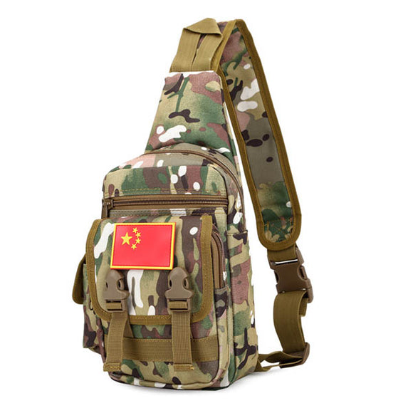 Men Casual Nylon Tactical Outdoor Camo Chest Crossbody Bag