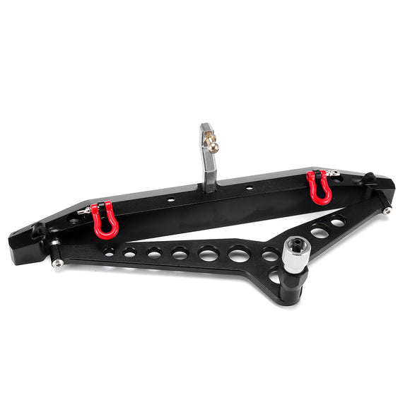 Black Alloy Rear Bumper Protector with LED Light for Traxxas TRX4