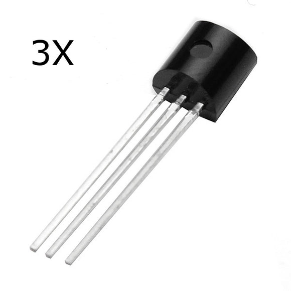 3Pcs LM35DZ TO-92 LM35 Precision Centigrade Temperature Sensor