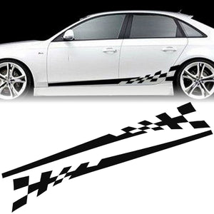 2x Car Vehicle Body Stripe Side Stickers Racing Race Skirt Vinyl Decal DIY Decor