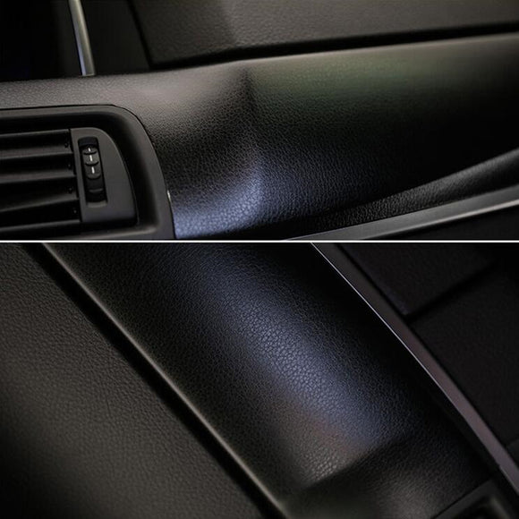 30cm150cm Black Leather Texture Car Stickers Vinyl Wrap Car Inner Decal Film