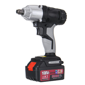 108VF 12800mAh Lithium-Ion Battery Cordless Electric Impact Wrench Drill Driver Kit