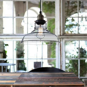 E27 28CM Vintage Industrial Ceiling Lampshade Glass Pendant Lights