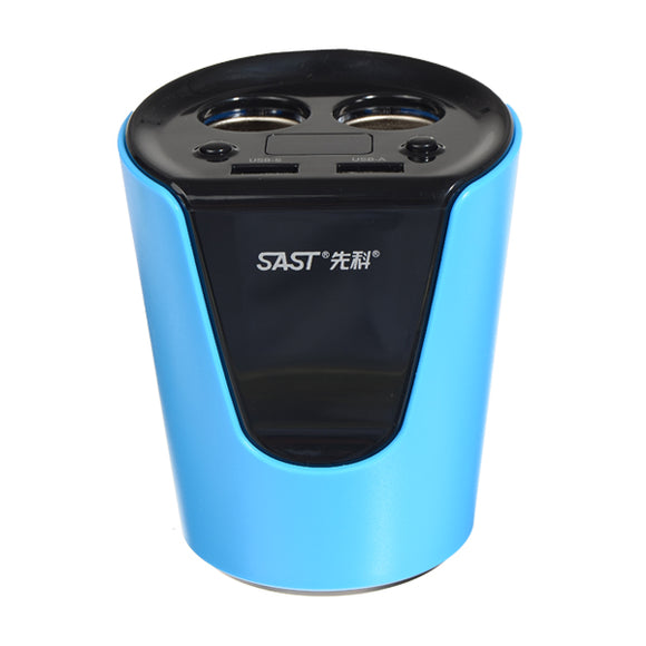 SAST Universal 3.1A USB Car Charger Auto Voltage Monitor & Cigarette For iPad Smartphone