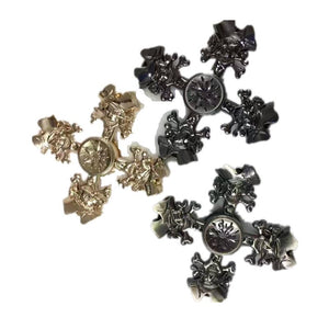 Zinc Alloy Skull Pursuit Pilgrim Captain Finger Spinner ADHD Autism Fingertips  Reduce Stress Toys