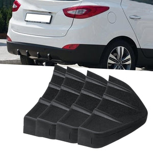 4Pcs Universal PVC Car Rear Bumper Diffuser Scratch Protector Cover Molding Trim