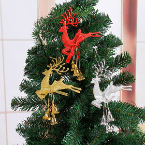 Christmas Tree Ornaments Reindeer Deer Elk Hanging Christmas Baubles Home Party Decor Gift