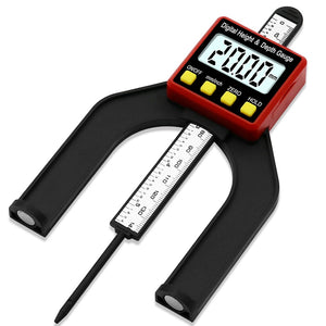 0-80MM LCD0.01MM Digital Height Depth Counting Depth Gauge Woodworking Depth Gauge Altimeter Woodworking Ruler Digital Caliper