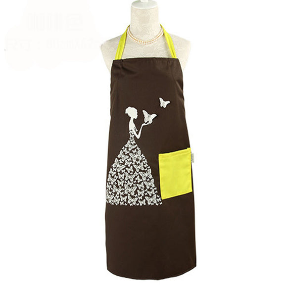 Creative Anti-fouling Prevent Dirty Household Kitchen Sleeveless Polyester Butterfly Girl Apron