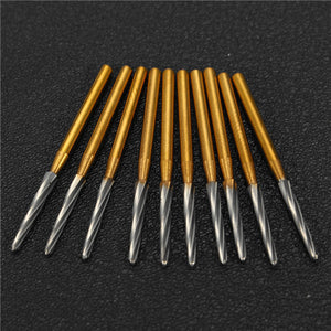 10pcs Tungsten Steel Carbide Dental Burs Drill Bits Tooth Extraction Burs Drills