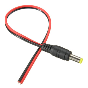 20PCS LUSTREON DC12V Male Power Supply Jack Connector Cable Plug Cord Wire 5.5mm x 2.1mm