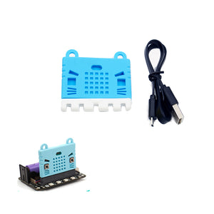 2Pcs Blue Color Cute Pattern Silicone Protective Case for Micro:bit Expansion Board DIY Part