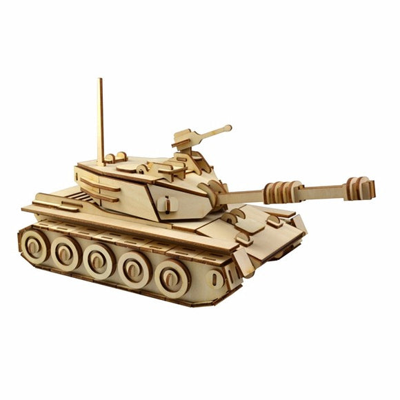 3D Jigsaw Tank Woodcraft Assembly Handicraft Home Decor DIY Model Puzzle IQ Challenger