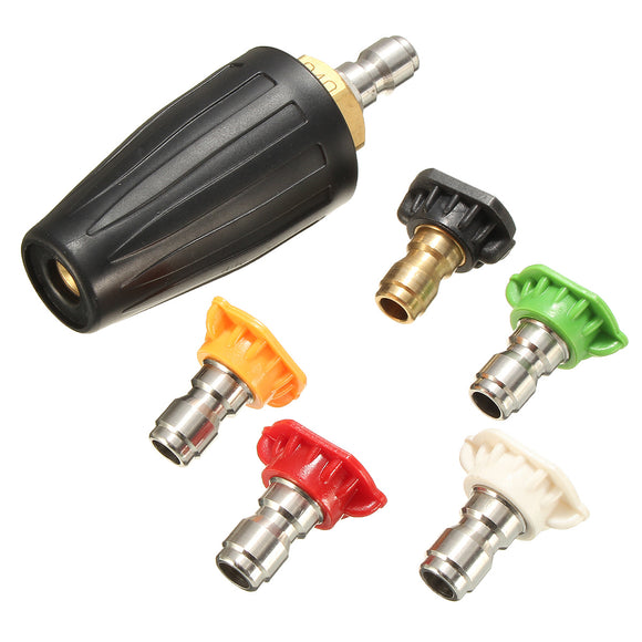 1/4 Inch Quick Connect High Pressure Washer Rotating Turbo Nozzle Spray Nozzles Tip