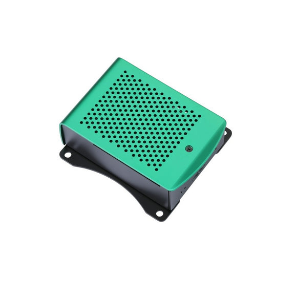 Green Housing Aluminum Alloy Case Dual Mounting Plate Protective Shell Metal Enclosure fit for Raspberry Pi 4 Model B