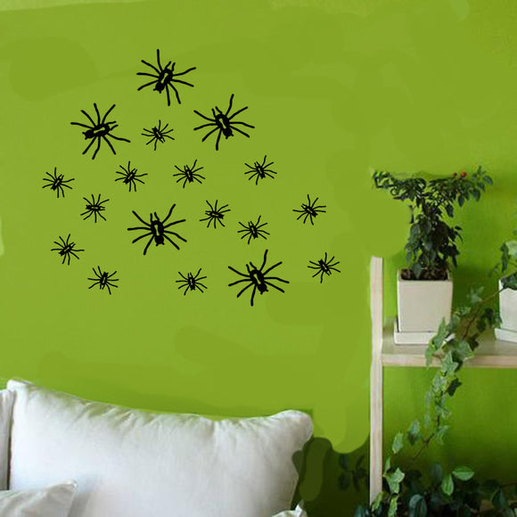 KST-5 Halloween PVC Wall Stickers Spider Living Room Bedroom Decoration Wall Stickers