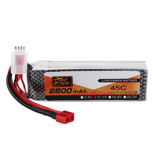 ZOP Power 11.1V 2800mAh 45C 3S Lipo Battery T Plug for RC Car Airplane