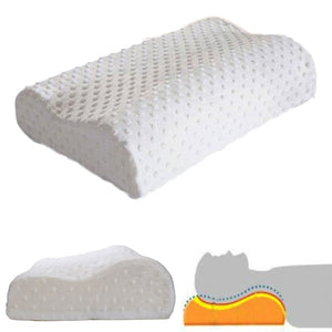 Washable White Slow Rebound Memory Foam Pillow Neck Soft Cervical Health Care Pillows