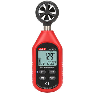 UNI-T UT363BT Bluetooth Mini Wind Speed Meter Digital Pocket Size Anemometer Measurement Thermometer