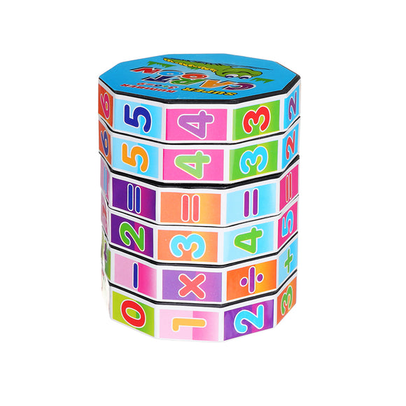 Cylindrical Magic Cube Digital Puzzle Plastic Children Game Toy Early Education Learning