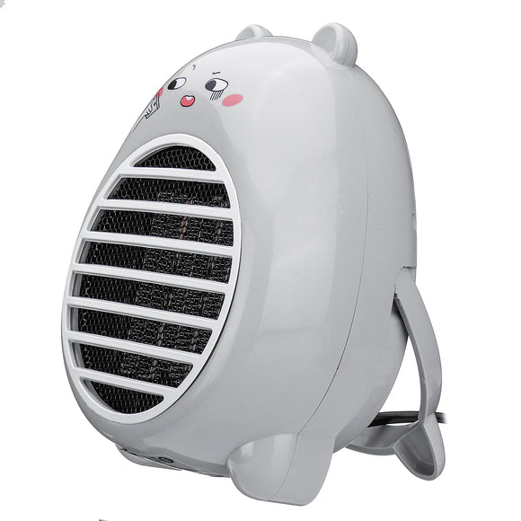 250W Mini Air Heater Cartoon Warming Equipment Desktop Electric Heater Fan