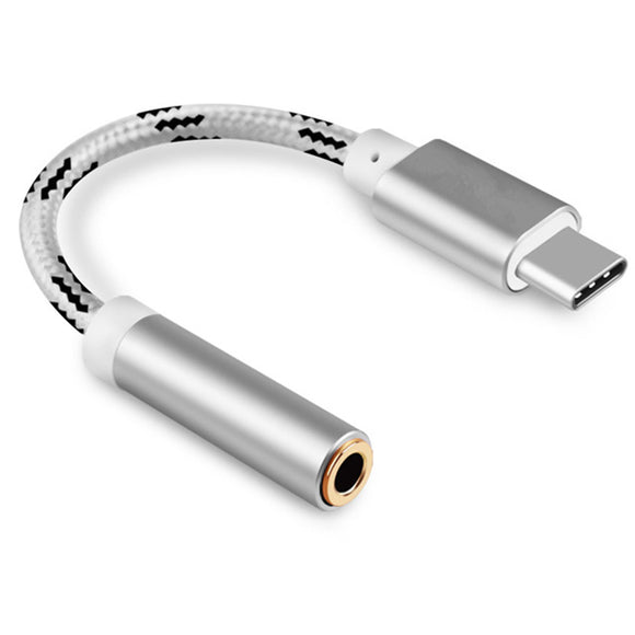 Bakeey Braided Type C To 3.5MM Jack Audio Cable Adapter Converter For Oneplus 6 5t Xiaomi Mi8 Mi A1