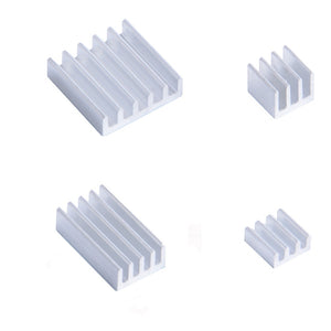 52Pi 4 Pcs Set Aluminum Heat Sink Silver for Raspberry Pi 4B